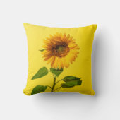 花 |黄色のひまわり クッション (正面)
