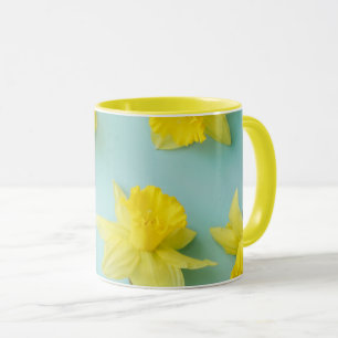 花 黄色の水仙 マグカップ