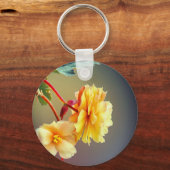 花、黄色の花、花びら-63158 キーホルダー (裏面)