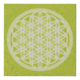 花 – 黄色 –  フェイクキャンバスプリント