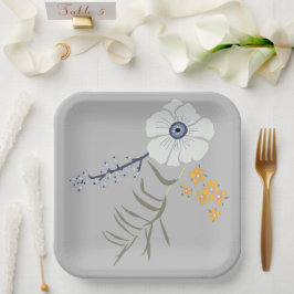 花 黄色 青色 植物学 イベント ペーパープレート