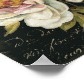 花（黒） ポスター (角)