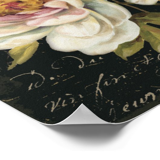 花(黒) ポスター (角)