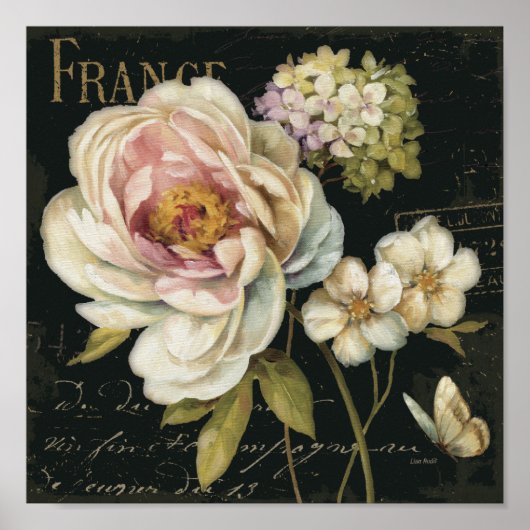 花（黒） ポスター (正面)