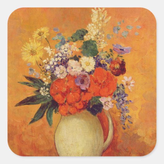 花， 1910#花# スクエアシール (正面)