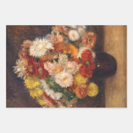 花(1)デカップトリオセットbyオーガストルノアール ラッピングペーパーシート (正面2)