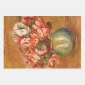 花(1)デカップトリオセットbyオーガストルノアール ラッピングペーパーシート (正面)