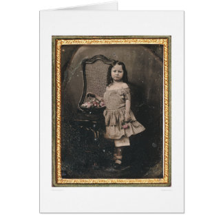 花(40319)のバスケットを持つ小さな女の子