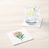 花： A005 Oleander - スクエアペーパーコースター (インサイチュ)