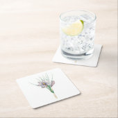 花： A007秋クロッカス –  スクエアペーパーコースター (インサイチュ)