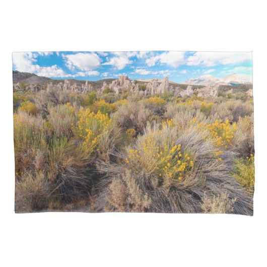 花 | Blooming Sagebrush California 枕カバー (正面)