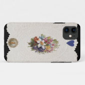 花、c.1840 (色lを描写するバレンタインカード Case-Mate iPhoneケース (裏面(横))