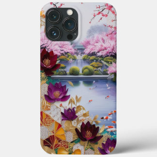 花 iPhone 13 PRO MAXケース