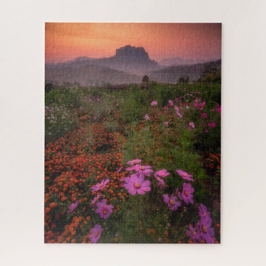 花 Chiang Dao, Chiang Mai，タイ ジグソーパズル (縦)