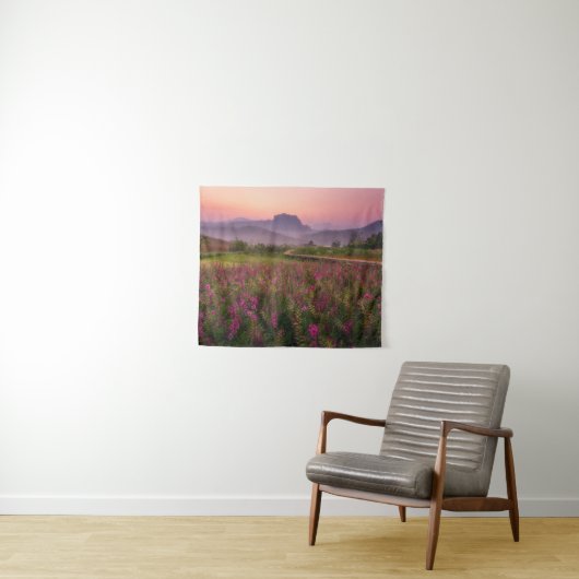 花 Chiang Dao, Chiang Mai，タイ タペストリー (インサイチュ(横))