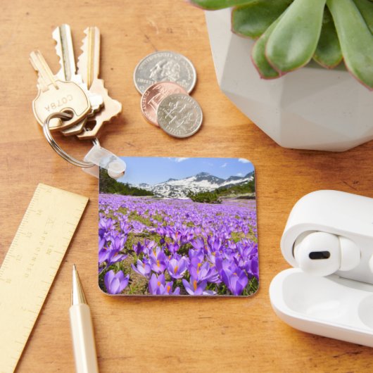 花 | Crocus Pirin Mountain Park Bulgia キーホルダー (デスク)