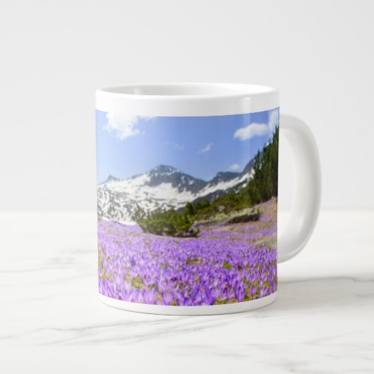 花 | Crocus Pirin Mountain Park Bulgia ジャンボコーヒーマグカップ (正面右)