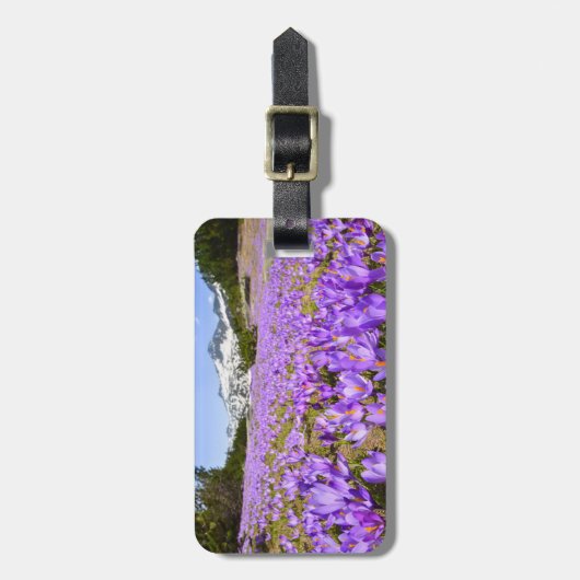 花 | Crocus Pirin Mountain Park Bulgia ラゲッジタグ (正面縦)