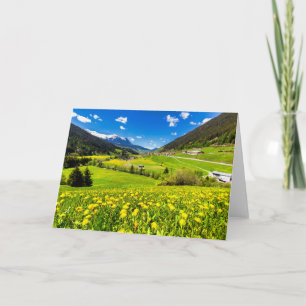 花 Dandelion Canton of Grisons,スイス カード