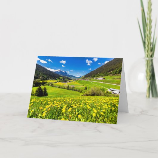 花 | Dandelion Canton of Grisons,スイス カード (正面)