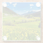 花 | Dandelion Canton of Grisons，スイス ガラスコースター (裏面)