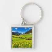 花 | Dandelion Canton of Grisons，スイス キーホルダー (正面)