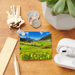 花 Dandelion Canton of Grisons,スイス キーホルダー