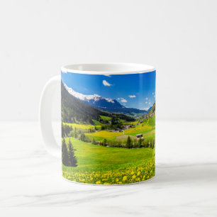 花 Dandelion Canton of Grisons,スイス コーヒーマグカップ