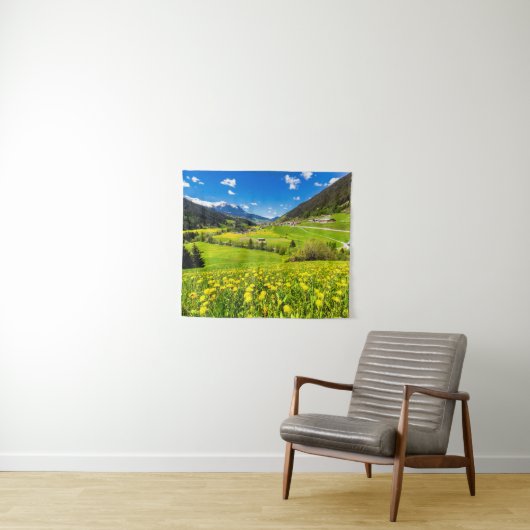 花 | Dandelion Canton of Grisons,スイス タペストリー (インサイチュ(横))
