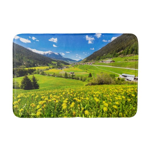 花 | Dandelion Canton of Grisons，スイス バスマット (正面)