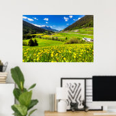 花 | Dandelion Canton of Grisons，スイス ポスター (ホームオフィス)