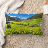 花 | Dandelion Canton of Grisons，スイス ランバークッション (ブランケット)