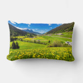 花 | Dandelion Canton of Grisons，スイス ランバークッション (正面)