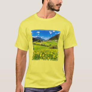 花 Dandelion Canton of Grisons,スイス Tシャツ