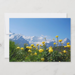 花   Eiger Monch Swiss Alps サンキューカード