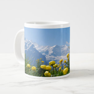 花 Eiger Monch Swiss Alps ジャンボコーヒーマグカップ