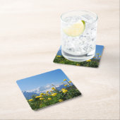 花 | Eiger Monch Swiss Alps スクエアペーパーコースター (インサイチュ)