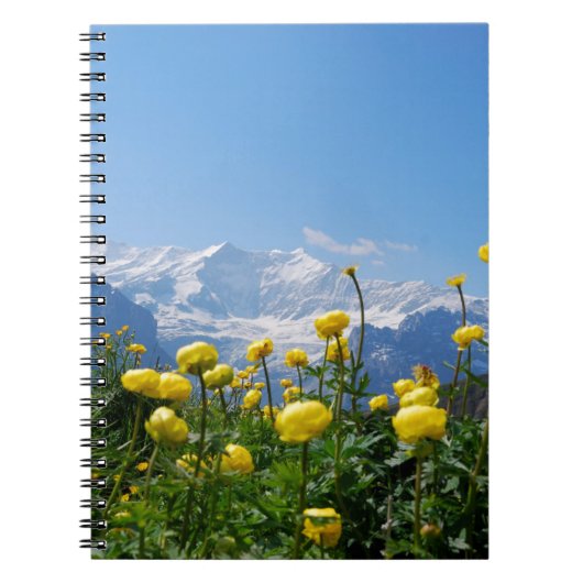 花 | Eiger Monch Swiss Alps ノートブック (正面)