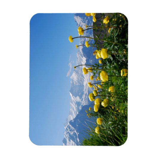 花 | Eiger Monch Swiss Alps マグネット (縦)