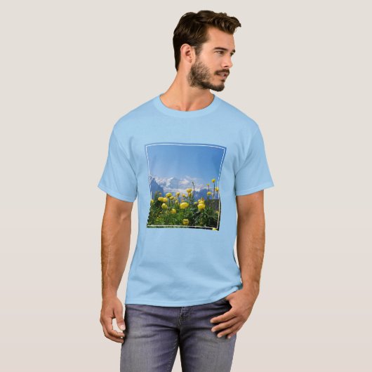 花 | Eiger Monch Swiss Alps Tシャツ (正面フル)
