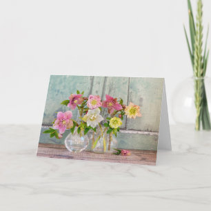 花 Hellebores in Vases カード