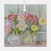 花 | Hellebores in Vases ガラスオーナメント (正面)