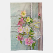 花 | Hellebores in Vases キッチンタオル (縦)