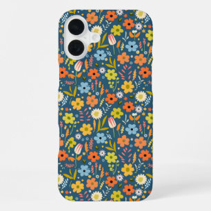 花 iPhone 16 PLUSケース