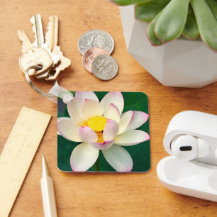 花 Lotus Water Flower キーホルダー