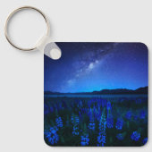 花 | Lupines Blooming at Night Lake Tekapo キーホルダー (正面)