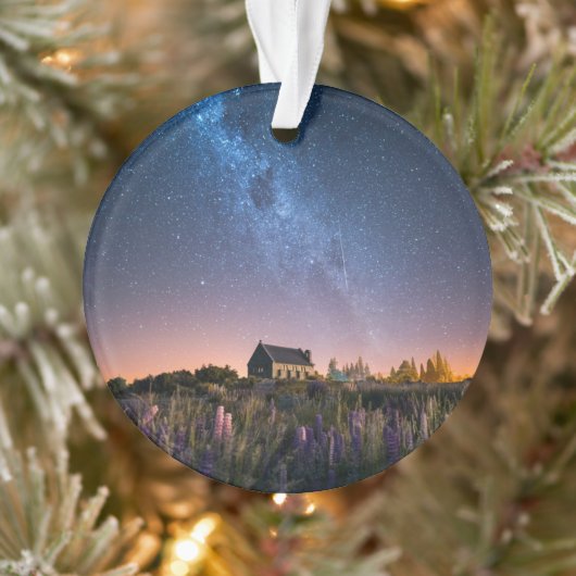 花 | Lupines Blooming Lake Tekapo New Zealand オーナメント (ツリー)