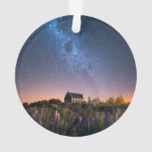 花 | Lupines Blooming Lake Tekapo New Zealand オーナメント (裏面)