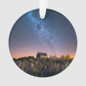 花 | Lupines Blooming Lake Tekapo New Zealand オーナメント (正面)