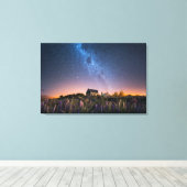 花 | Lupines Blooming Lake Tekapo New Zealand キャンバスプリント (インサイチュ (ウッドフロア))